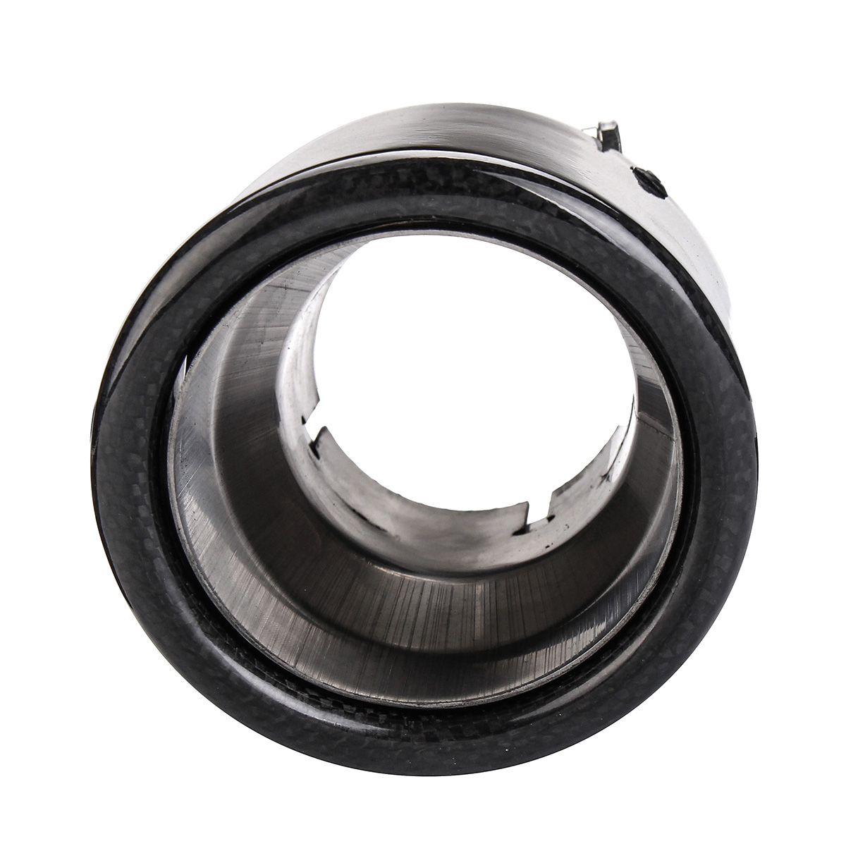 25-Inch-63mm-In-101mm-Out-Glossy-Carbon-Fiber-Car-Exhaust-Muffler-Tip-Pipe-1475416