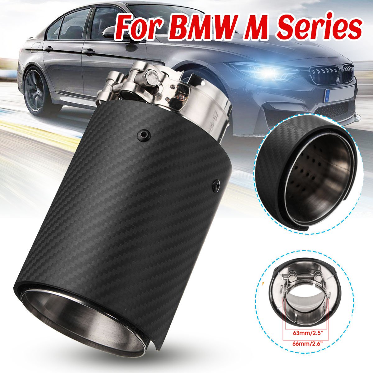 66mm-93mm-Matt-Carbon-Fiber-Rear-Exhaust-Tips-Steel-Muffler-Pipes-For-BMW-M-Series-1561139