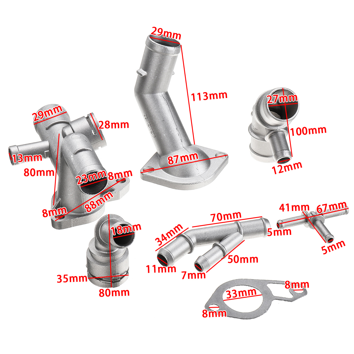 6PCS-Aluminum-Coolant-Flange-Pipe-Upgrade-Kit-For-VW-Golf-Jetta-GTI-MK4-18T-TT-1701184