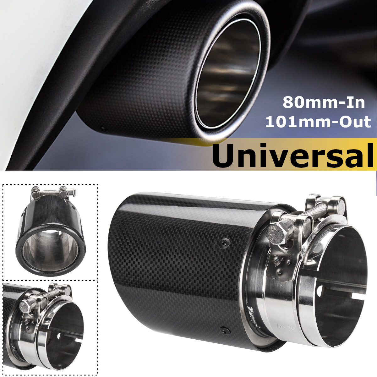 Car-Exhaust-Tip-Glossy-Black-Carbon-Fiber-End-Pipe-Muffler-Universal-80mm-101mm-1700165