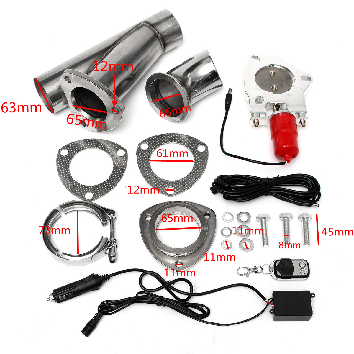 Electric-Exhaust-Valves-Catback-Downpipe-Systems-Kit-Remote-Intelligent-E-Cut-Muffler-1542564