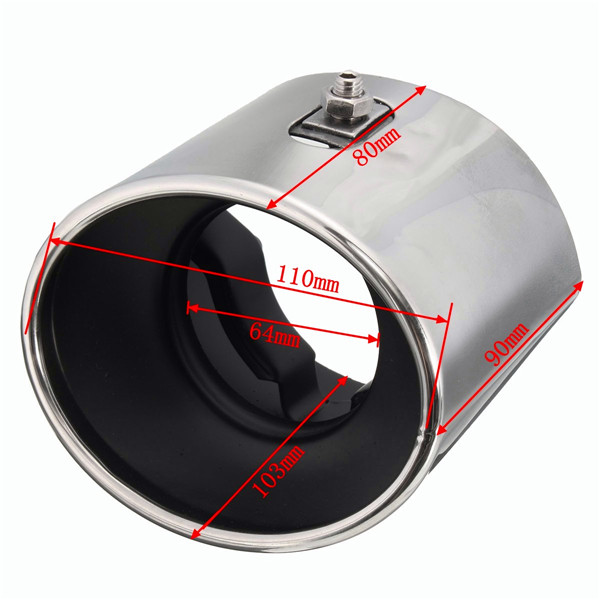 Exhaust-Muffler-Tail-Tip-Oval-Pipe-Chrome-Stainless-Steel-For-Honda-Accord-08-12-1030128