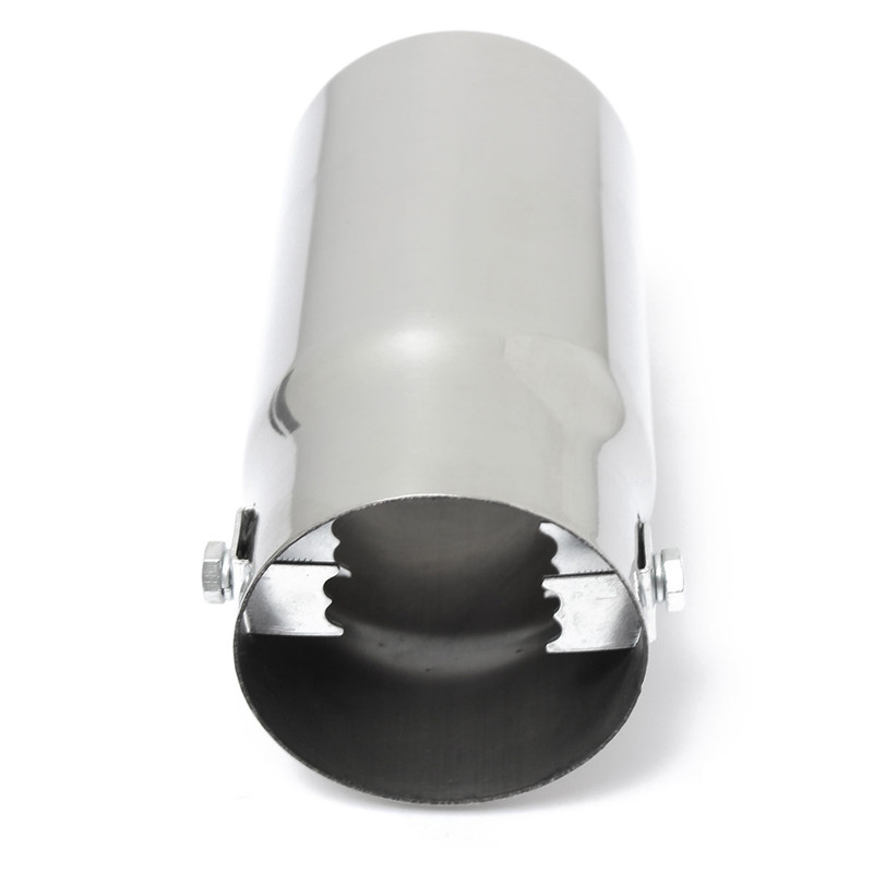 Round-Universal-Fits-Car-Stainless-Steel-Exhaust-Tailpipe-Tip-Muffler-Chrome-1014668