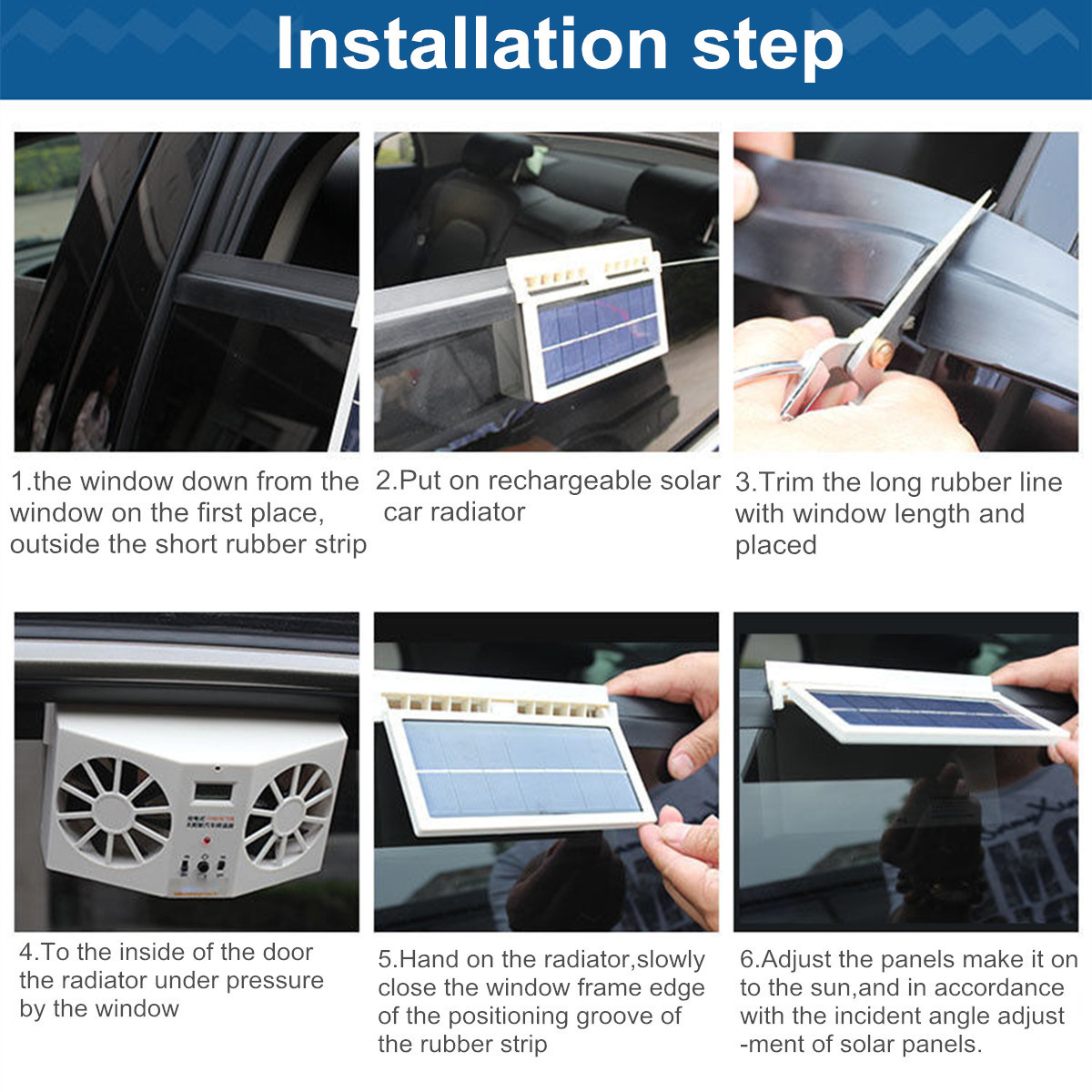 Solar-Power-Car-Exhaust-Fan-Double-Air-Outlet-Window-Cooling-Cooler-Rechargeable-Ventilation-Black-1371930