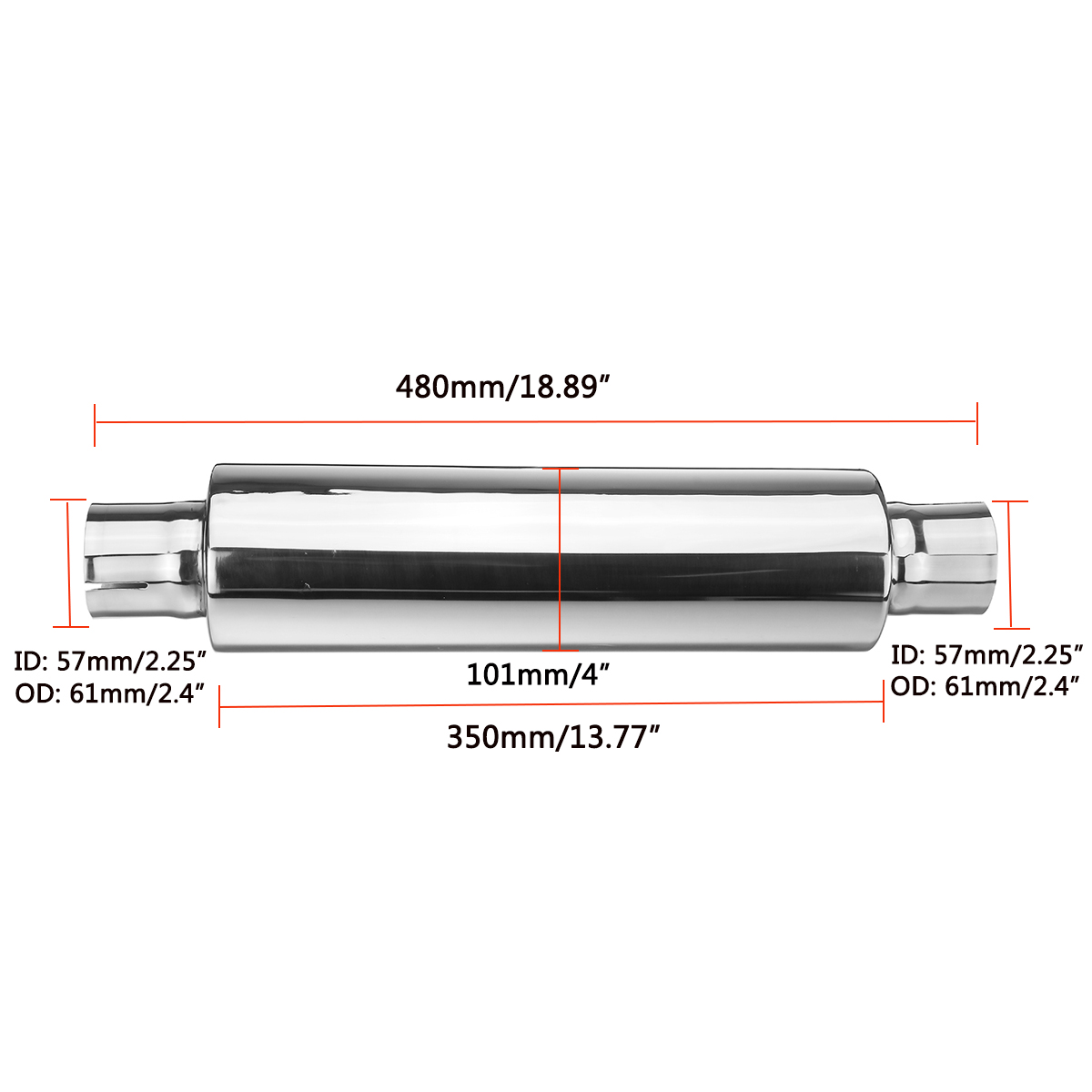 Universal-225-ID-19-Long-Resonator-Exhaust-Muffler-Silencer-Stainless-Steel-1813572