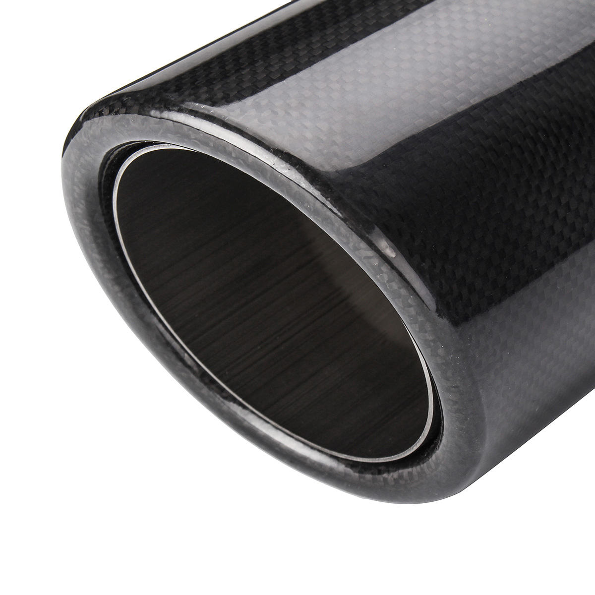 Universal-2quot-54-101mm-Glossy-Black-Carbon-Fiber-Car-Exhaust-Tip-End-Pipe-Muffler-1813573