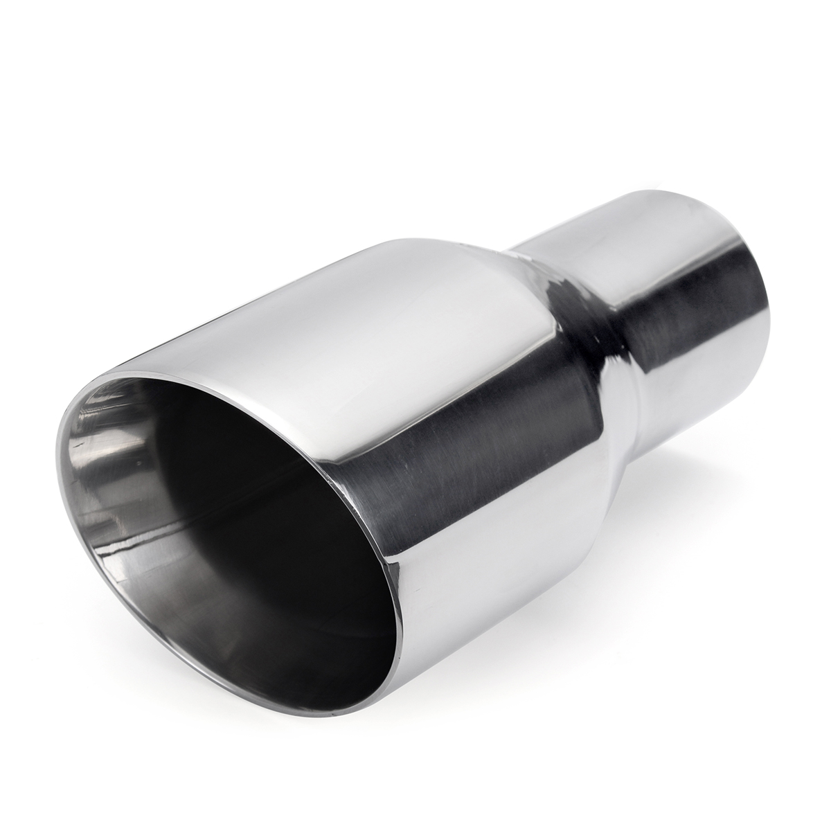 Universal-Stainless-Steel-Exhaust-Muffler-Double-Wall-Round-Slant-225-Inch-Inelt-35-Inch-Outlet-1353254