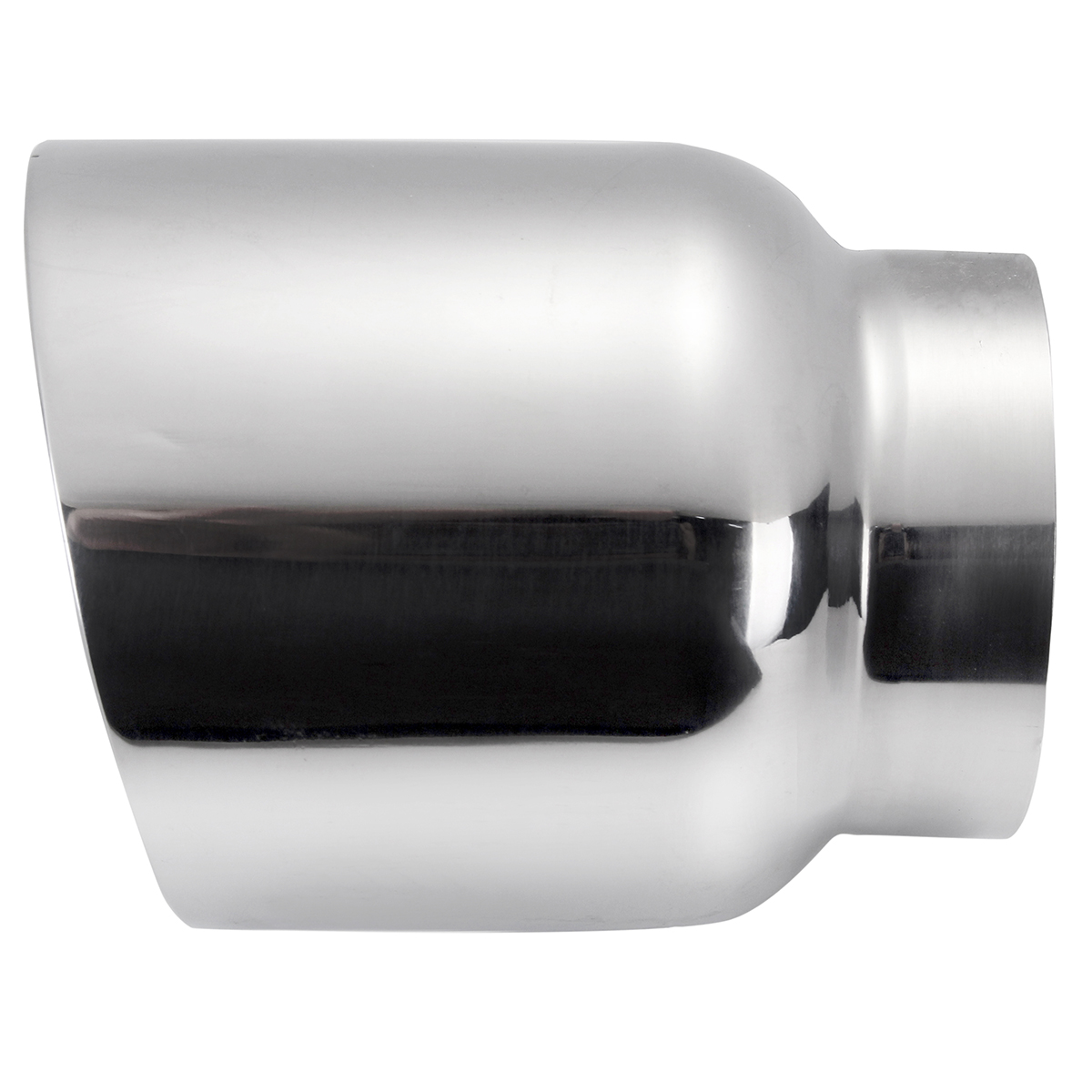 Universal-Stainless-Steel-Exhaust-Muffler-Double-Wall-Round-Slant-3-Inch-Inelt-4-Inch-Outlet-1355363
