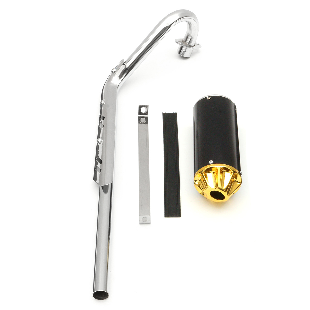 110cc-125cc-140cc-Performance-CNC-Exhaust-Pipe-System-Muffler-Gold-Pit-Dirt-Bike-1217714