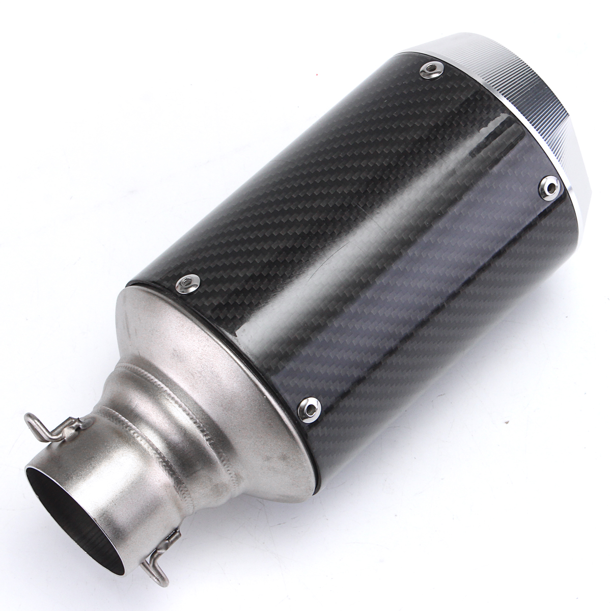 125-1200cc-Motorcycle-51mm-Slip-On-Round-Exhaust-Muffler-Carbon-Fiber-Universal-1200248
