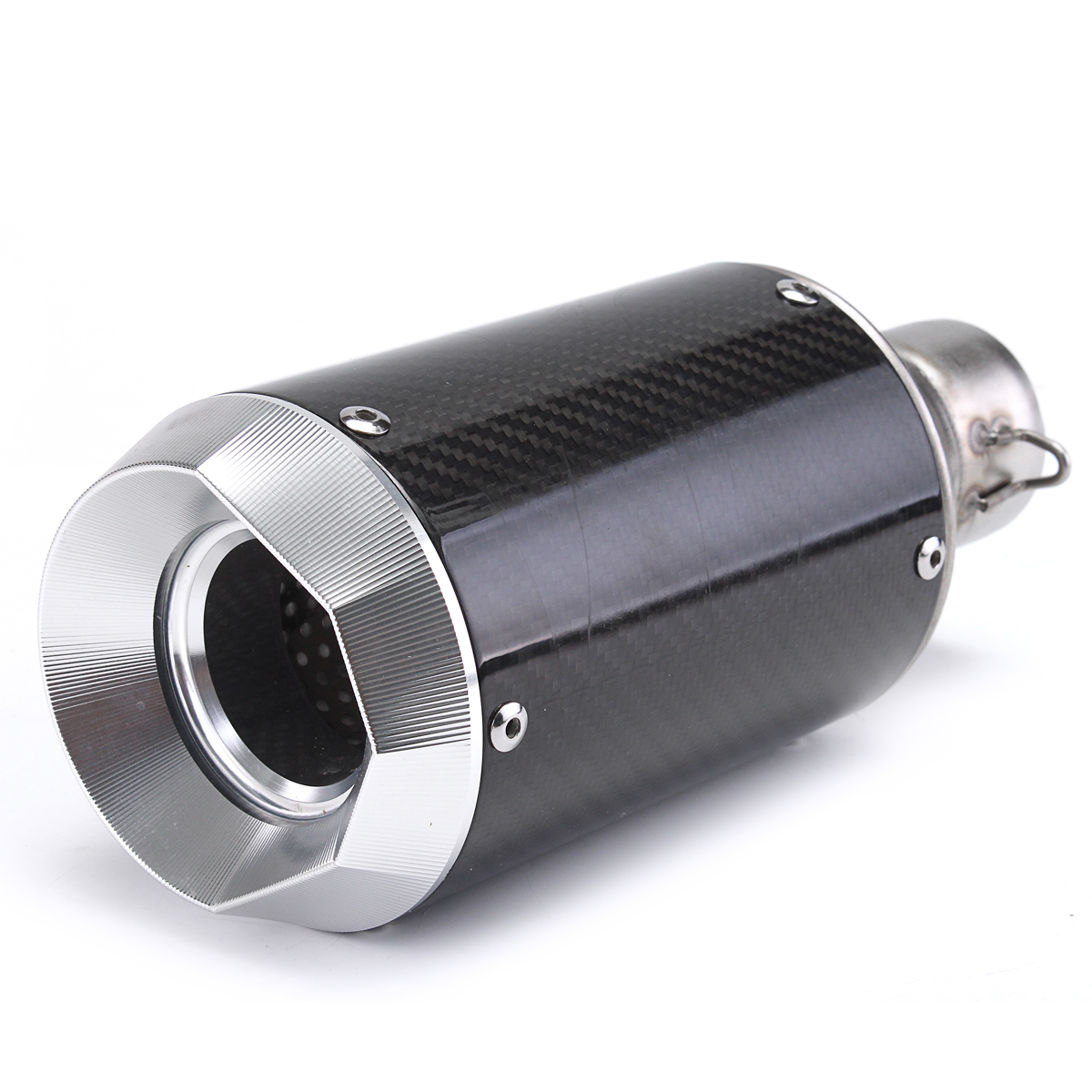 125-1200cc-Motorcycle-51mm-Slip-On-Round-Exhaust-Muffler-Carbon-Fiber-Universal-1200248