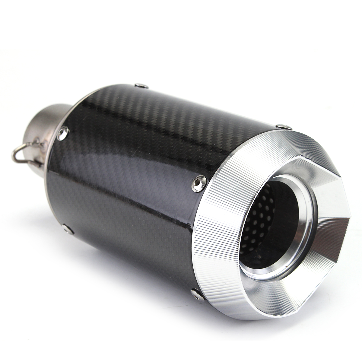 125-1200cc-Motorcycle-51mm-Slip-On-Round-Exhaust-Muffler-Carbon-Fiber-Universal-1200248