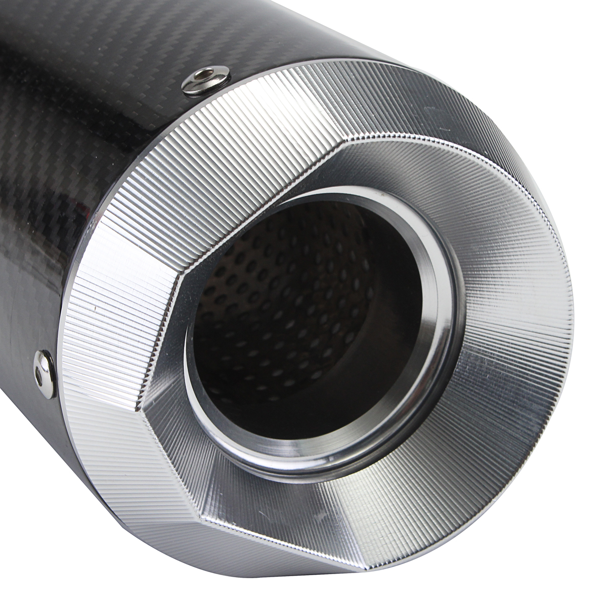125-1200cc-Motorcycle-51mm-Slip-On-Round-Exhaust-Muffler-Carbon-Fiber-Universal-1200248