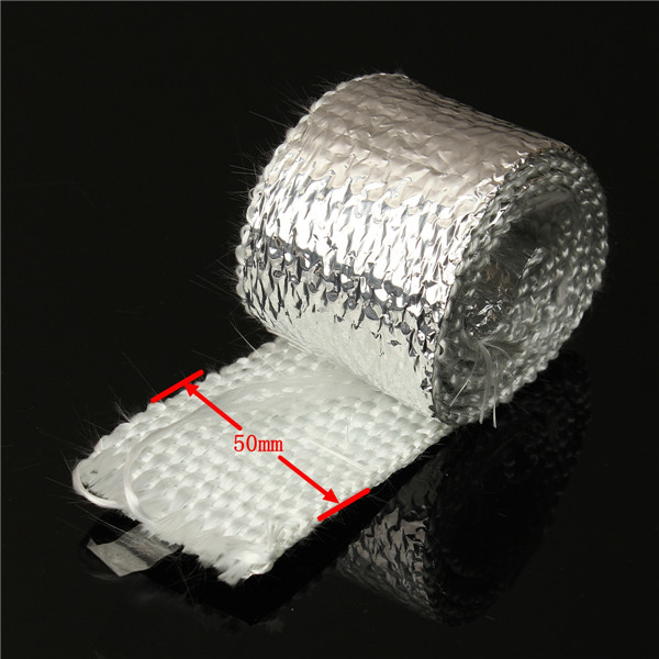 1m-Chrome-Exhaust-Thermal-Heat-Wrap-Tailpipes-Down-Pipe-Kit-Car-Motorcycle-979204