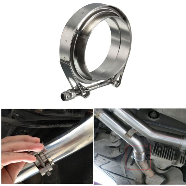 25Inch-V-Band-Clamp-with-Flanges-Turbo-Exhaust-Down-Pipe-Universal-Stainless-63mm-1009436