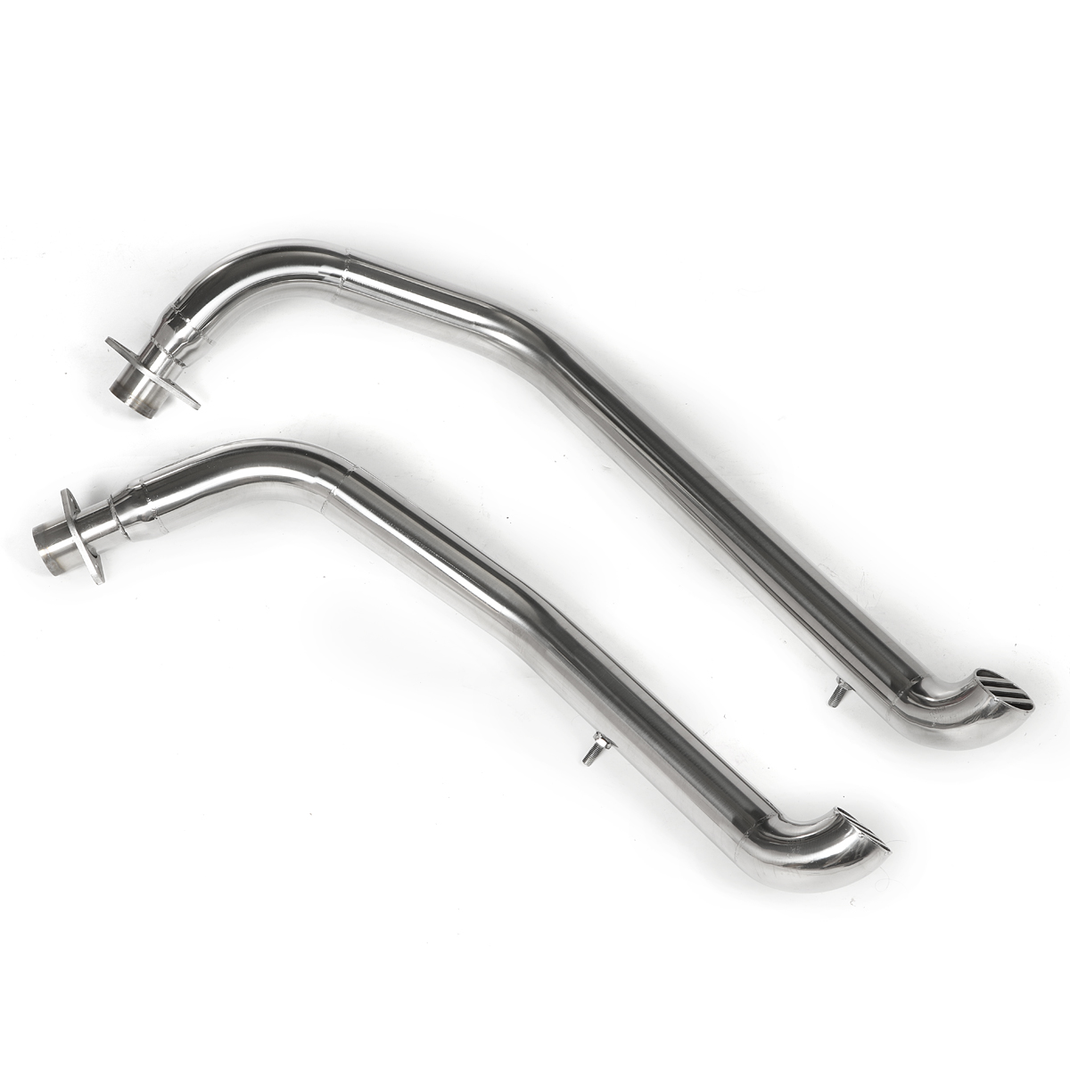 2PCS-Chrome-Pipes-Full-Exhaust-System--Silencer-For-Honda-STEED-VLX400-VLX600-1812668