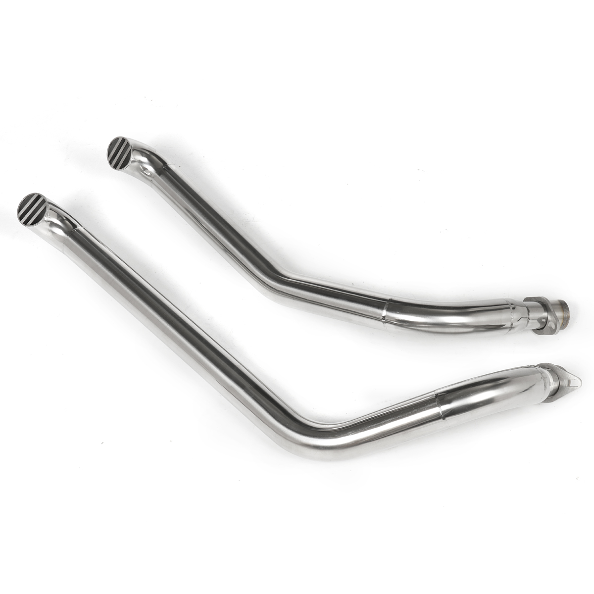 2PCS-Chrome-Pipes-Full-Exhaust-System--Silencer-For-Honda-STEED-VLX400-VLX600-1812668