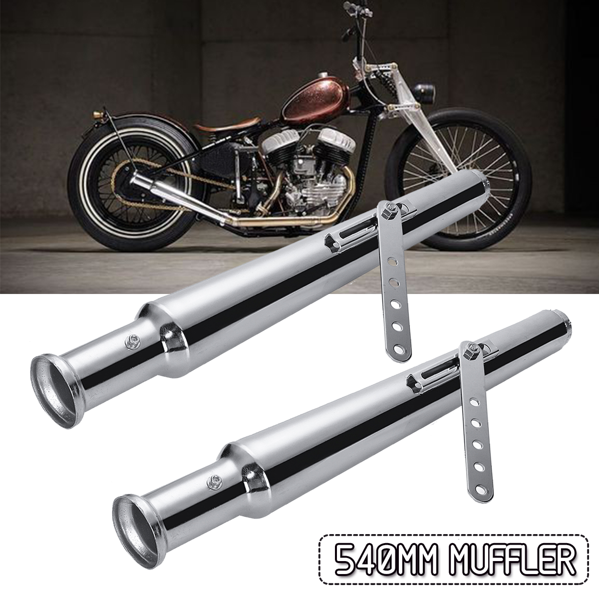 2X-540mm-Motorcycle-Retro-Tail-Exhaust-Pipe-Tube-Muffler-Silencer-For-Cafe-Racer-Bobber-Chopper-1708561