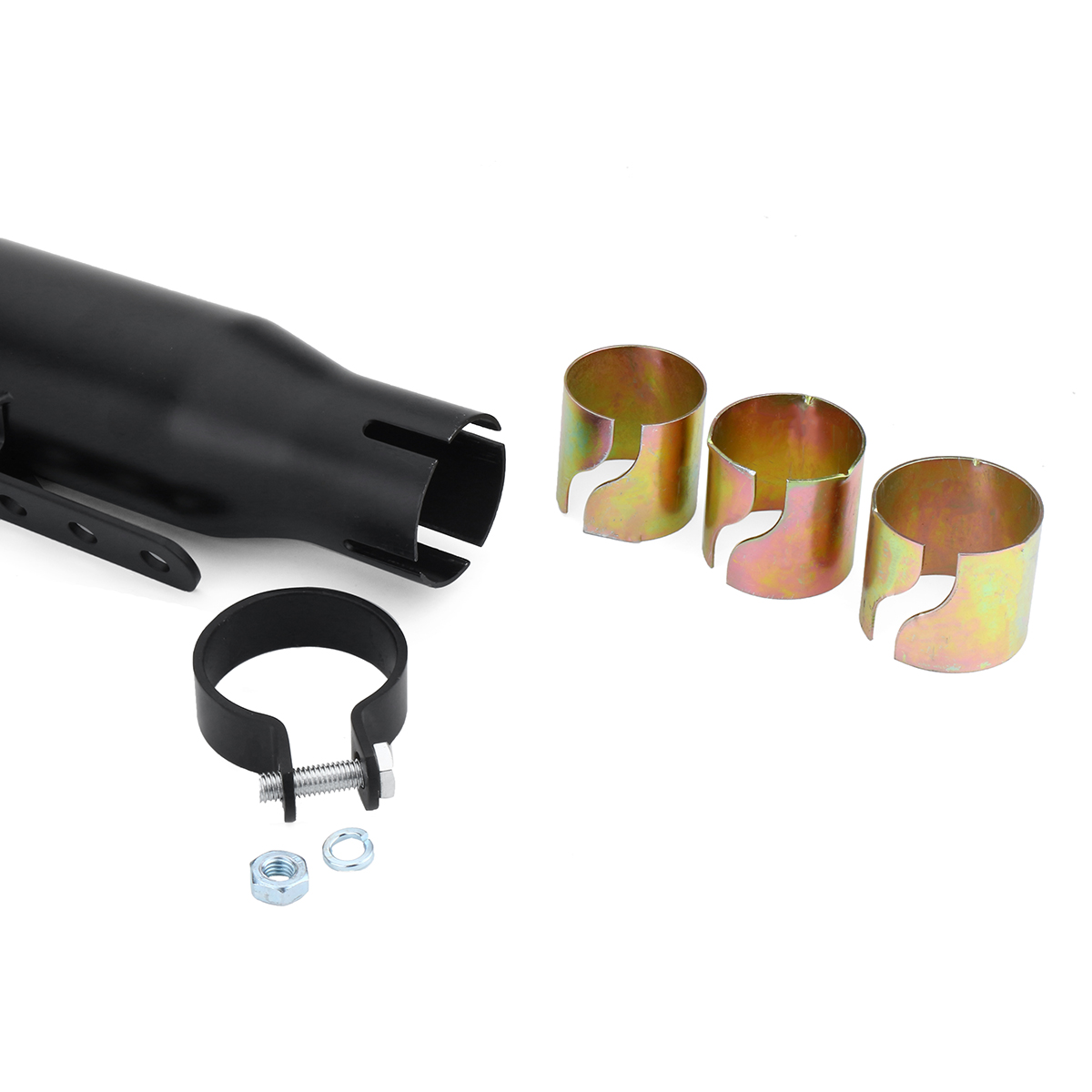 2X-Motorcycle-Exhaust-Muffler-Pipe-Tip-Retro-Vintage-Rear-Pipe-Tube-Black-For-Bobbers-1708576