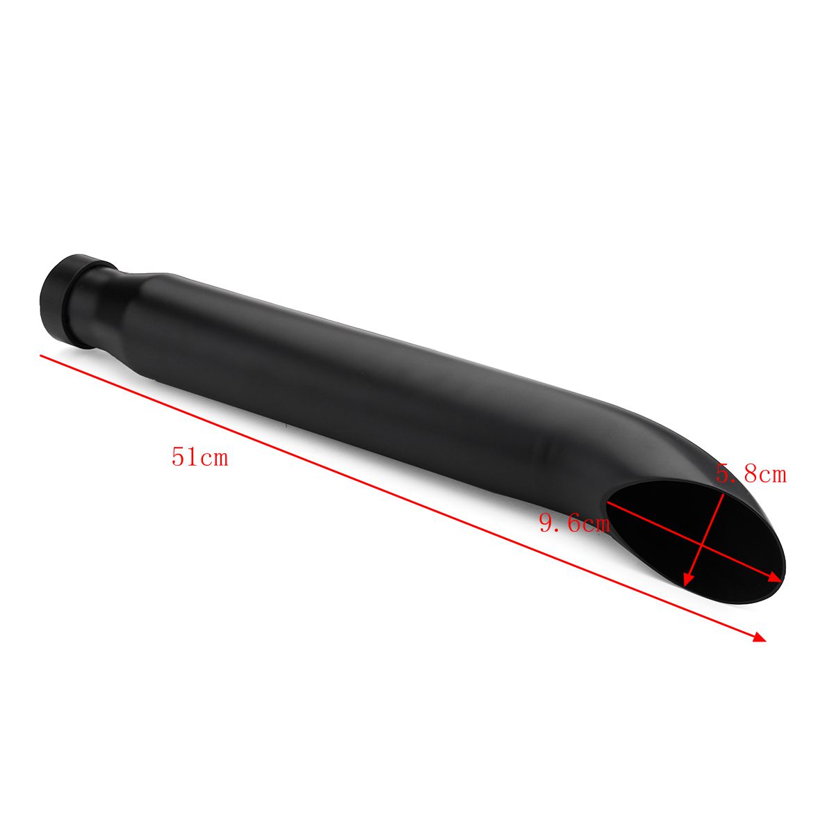 2X-Motorcycle-Exhaust-Muffler-Pipe-Tip-Retro-Vintage-Rear-Pipe-Tube-Black-For-Bobbers-1708576