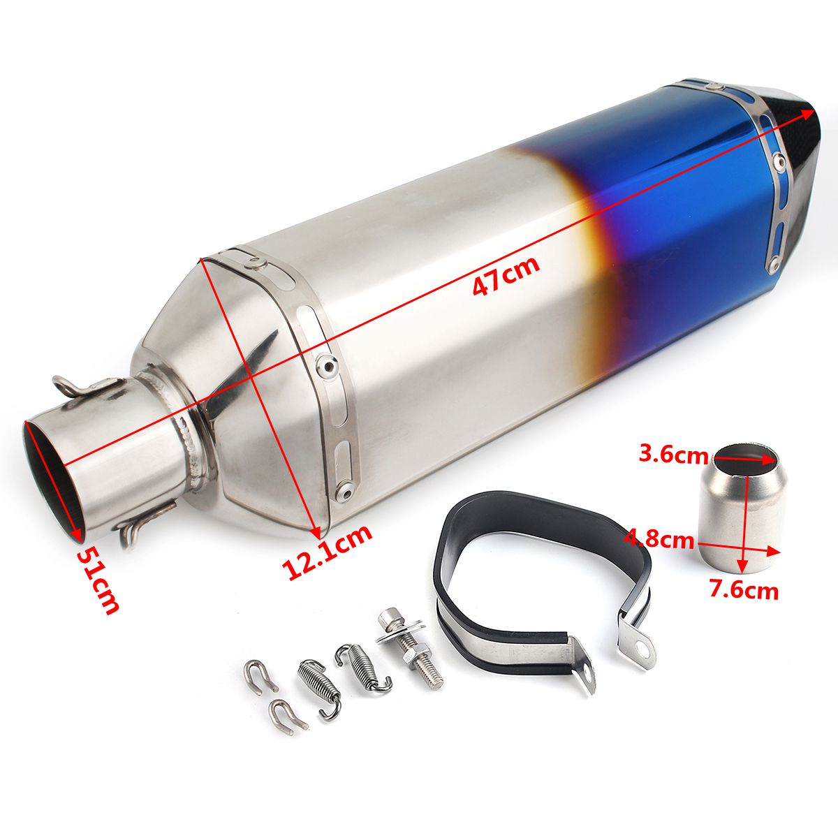 36-51mm-BlueColorful-Universal-Stainless-Steel-Motorcycle-Exhaust-Muffler-Pipe-1325866