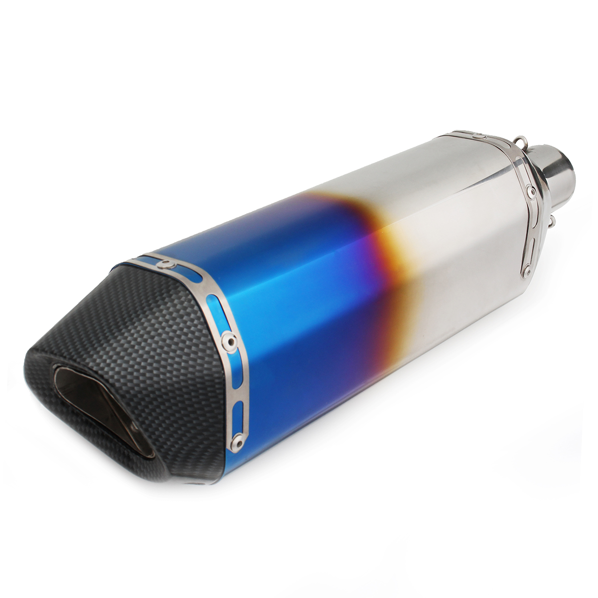 36-51mm-BlueColorful-Universal-Stainless-Steel-Motorcycle-Exhaust-Muffler-Pipe-1325866