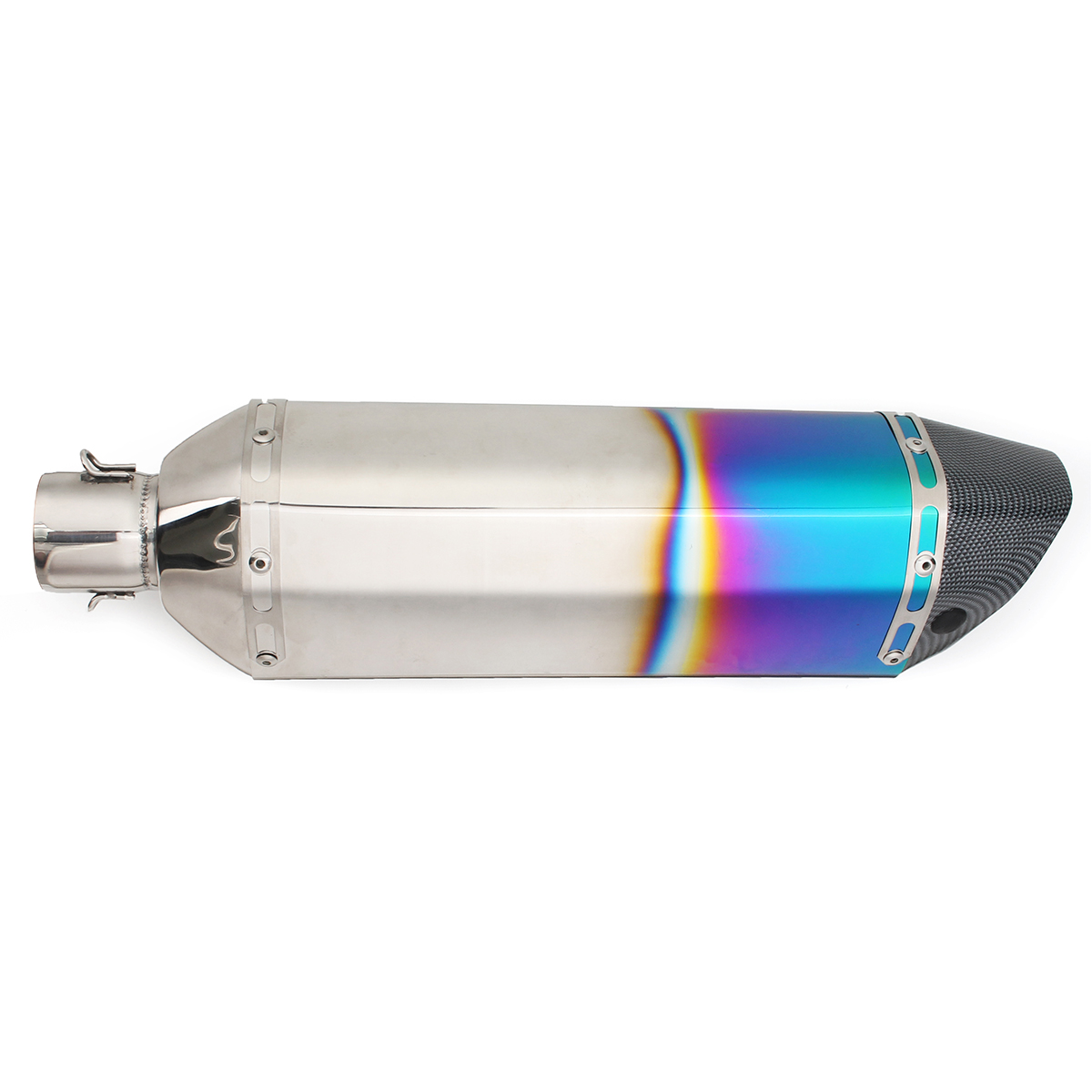 36-51mm-BlueColorful-Universal-Stainless-Steel-Motorcycle-Exhaust-Muffler-Pipe-1325866