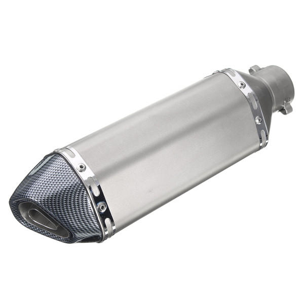 36-51mm-Universal-Motorcycle-Black-Carbon-Fiber-Exhaust-Muffler-Pipe-w-DB-Killer-1104574