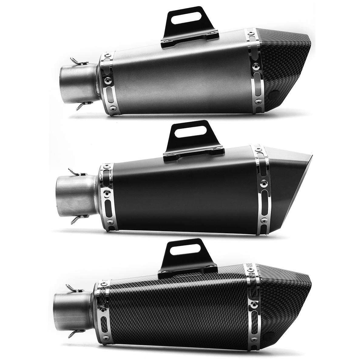 36mm-51mm-Motorcycle-Aluminum-Full-Exhaust-Muffler-Pipe-System-Universal-1219500