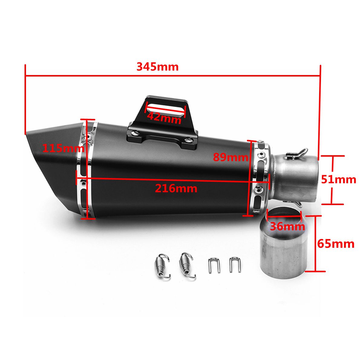 36mm-51mm-Motorcycle-Aluminum-Full-Exhaust-Muffler-Pipe-System-Universal-1219500