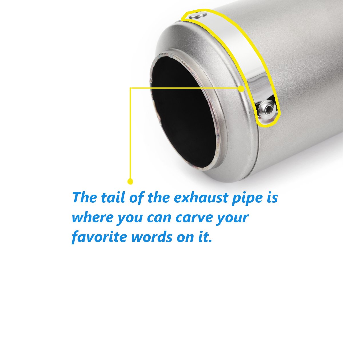 36mm-51mm-Motorcycle-Exhaust-Pipe-Scooter-ATV-Modified-Titanium-Shell-Universal-1245196