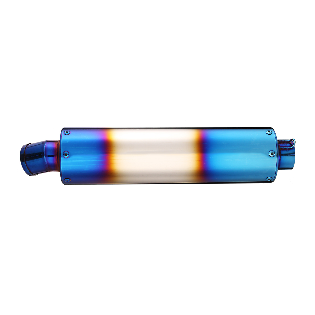 38-48mm-Motorcycle-Stainless-Steel-Exhaust-Muffler-Pipe-Grilled-Blue-1656739