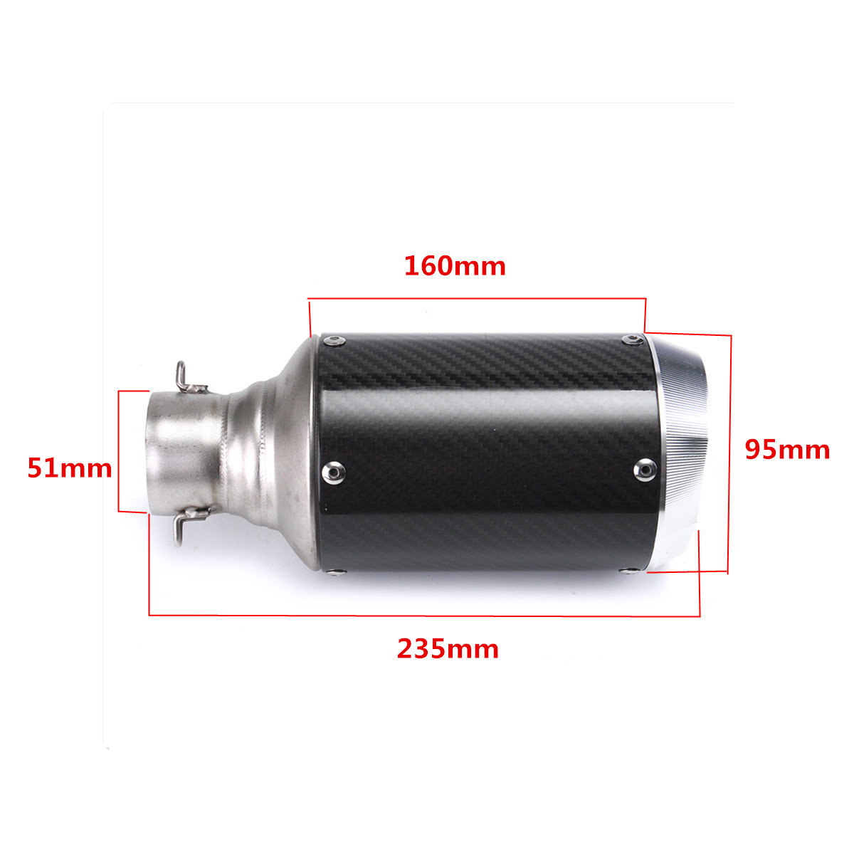 38-51mm-125-1200CC-Motorcycle-Slip-On-Round-Exhaust-Muffler-Carbon-Fiber-Sport-1200251