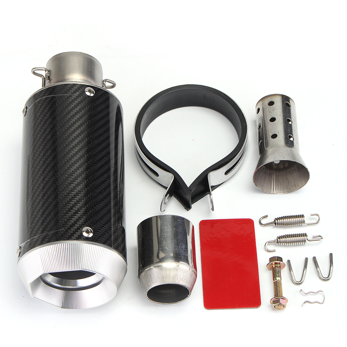 38-51mm-125-1200CC-Motorcycle-Slip-On-Round-Exhaust-Muffler-Carbon-Fiber-Sport-1200251
