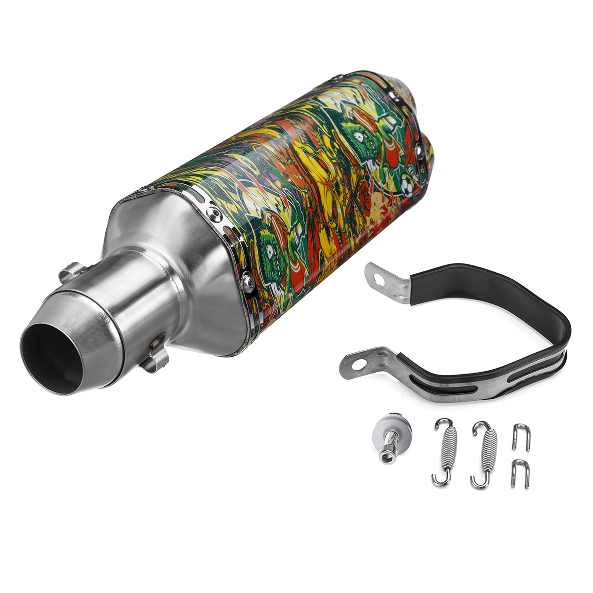 38-51mm-2-Outlet-Universal-Motorcycle-ATV-Exhaust-Pipe-Tail-Muffler-Stainless-1612812