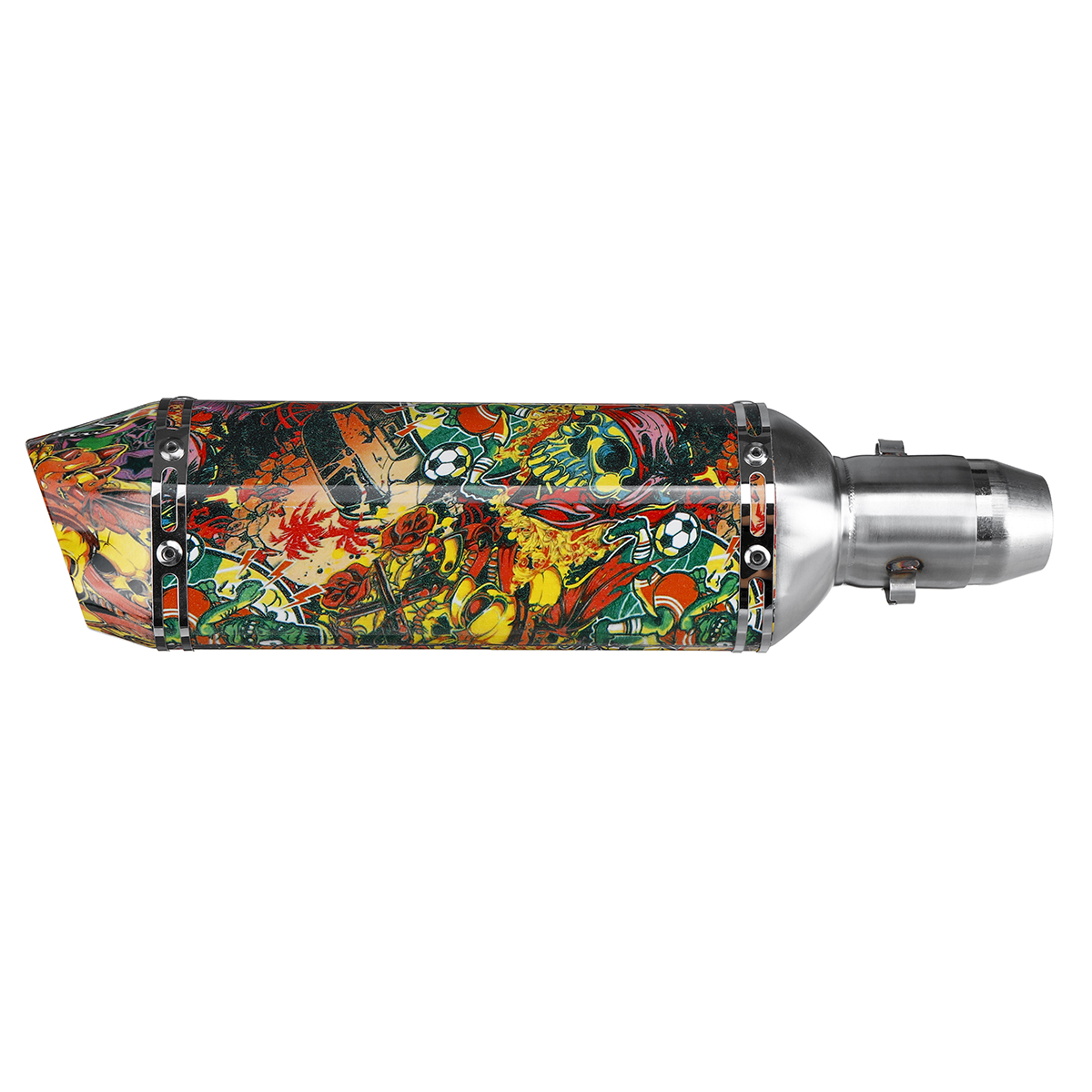 38-51mm-2-Outlet-Universal-Motorcycle-ATV-Exhaust-Pipe-Tail-Muffler-Stainless-1612812
