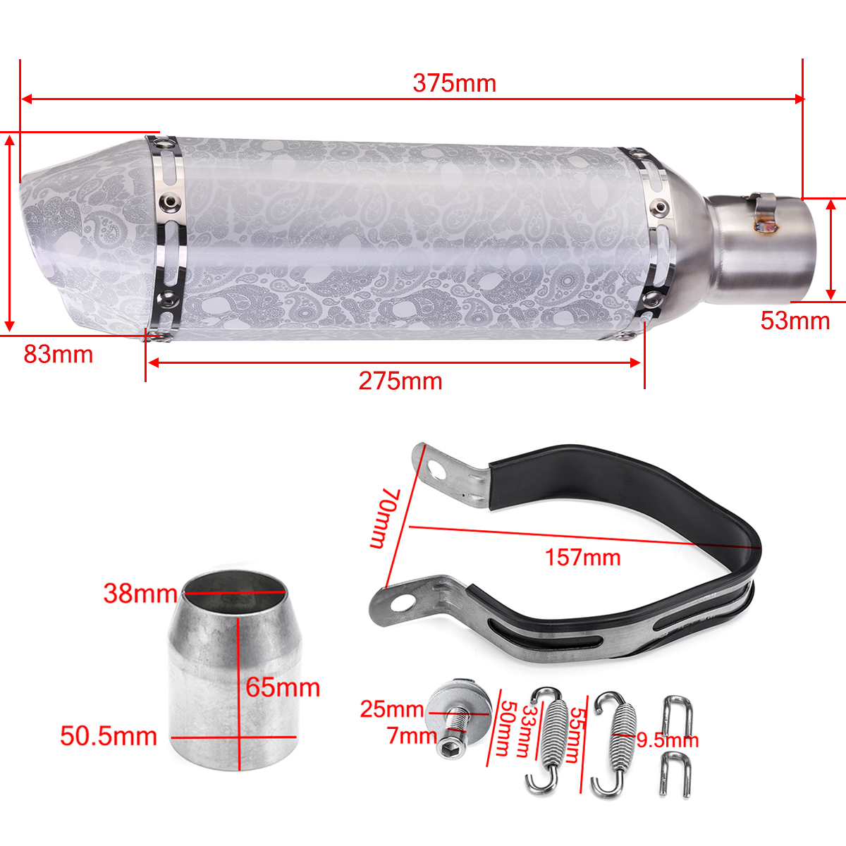 38-51mm-Double-Short-Outlet-Exhaust-Muffler-Pipe-Motorcycle-Universal-1610259