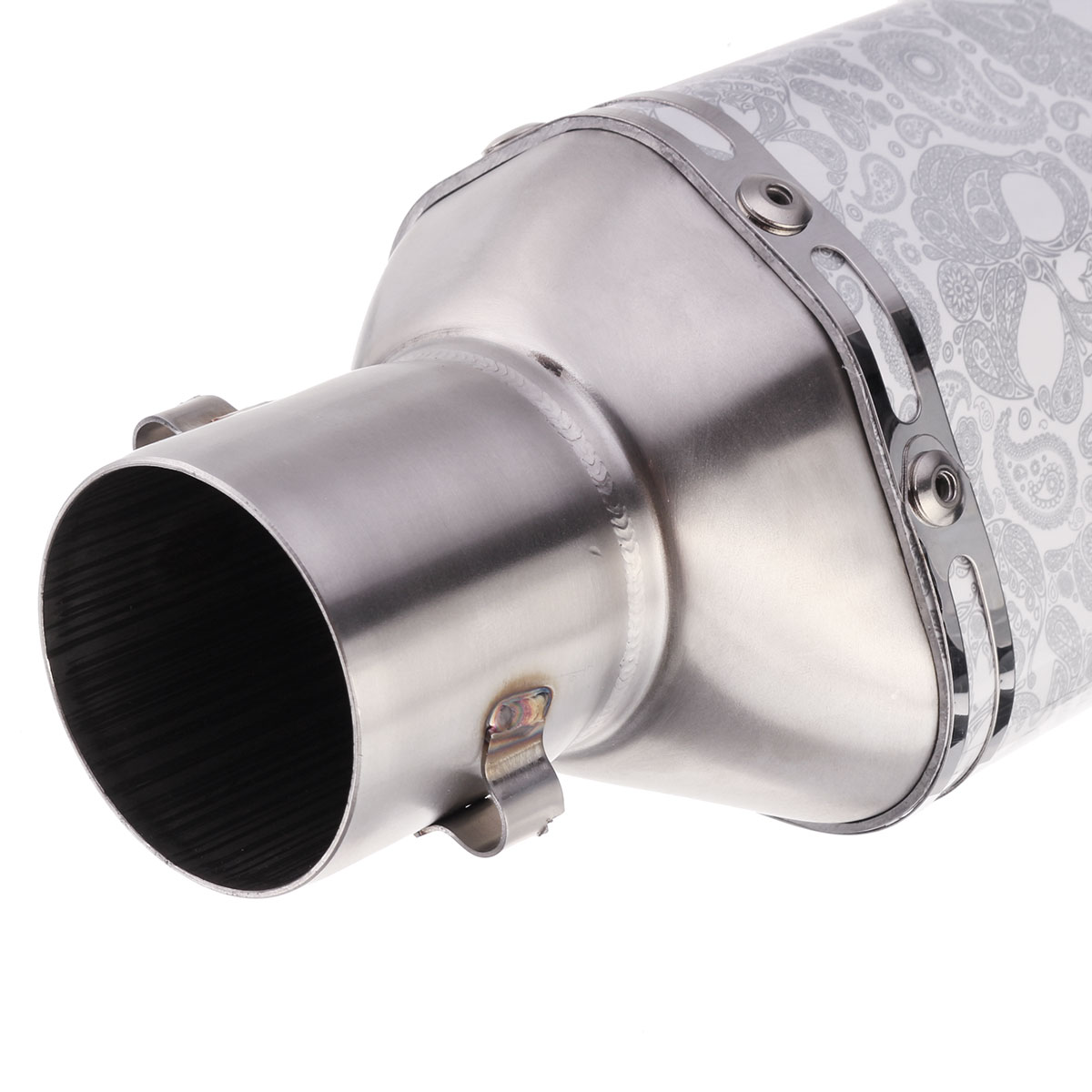 38-51mm-Double-Short-Outlet-Exhaust-Muffler-Pipe-Motorcycle-Universal-1610259