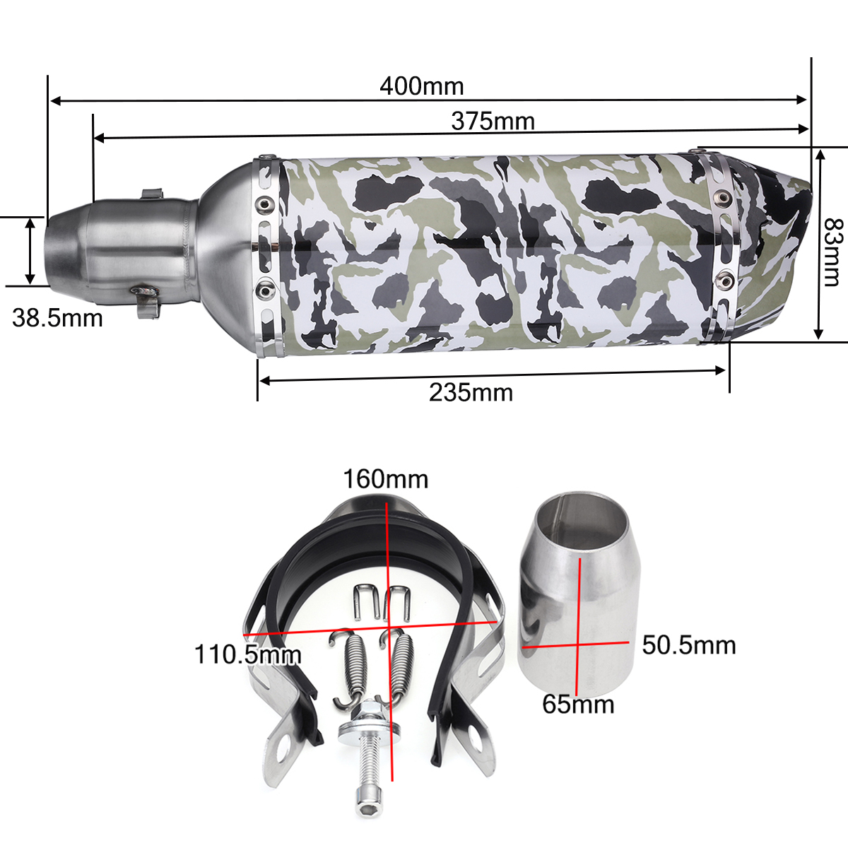 38-51mm-Exhaust-Muffler-Tail-Pipe-Silencer-Universal-For-Motorcycle-ATV-Dirt-Bike-1611628