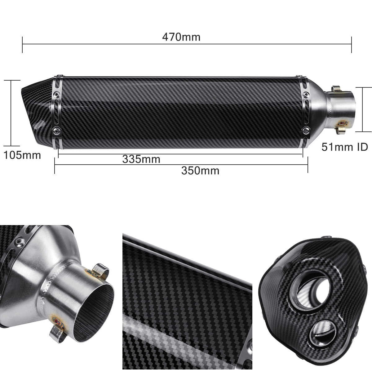 38-51mm-Exhaust-Pipe-Tips-Escape-Muffler-Tube-For-Motorcycle-Dirt-Bike-ATV-Universal-1742236