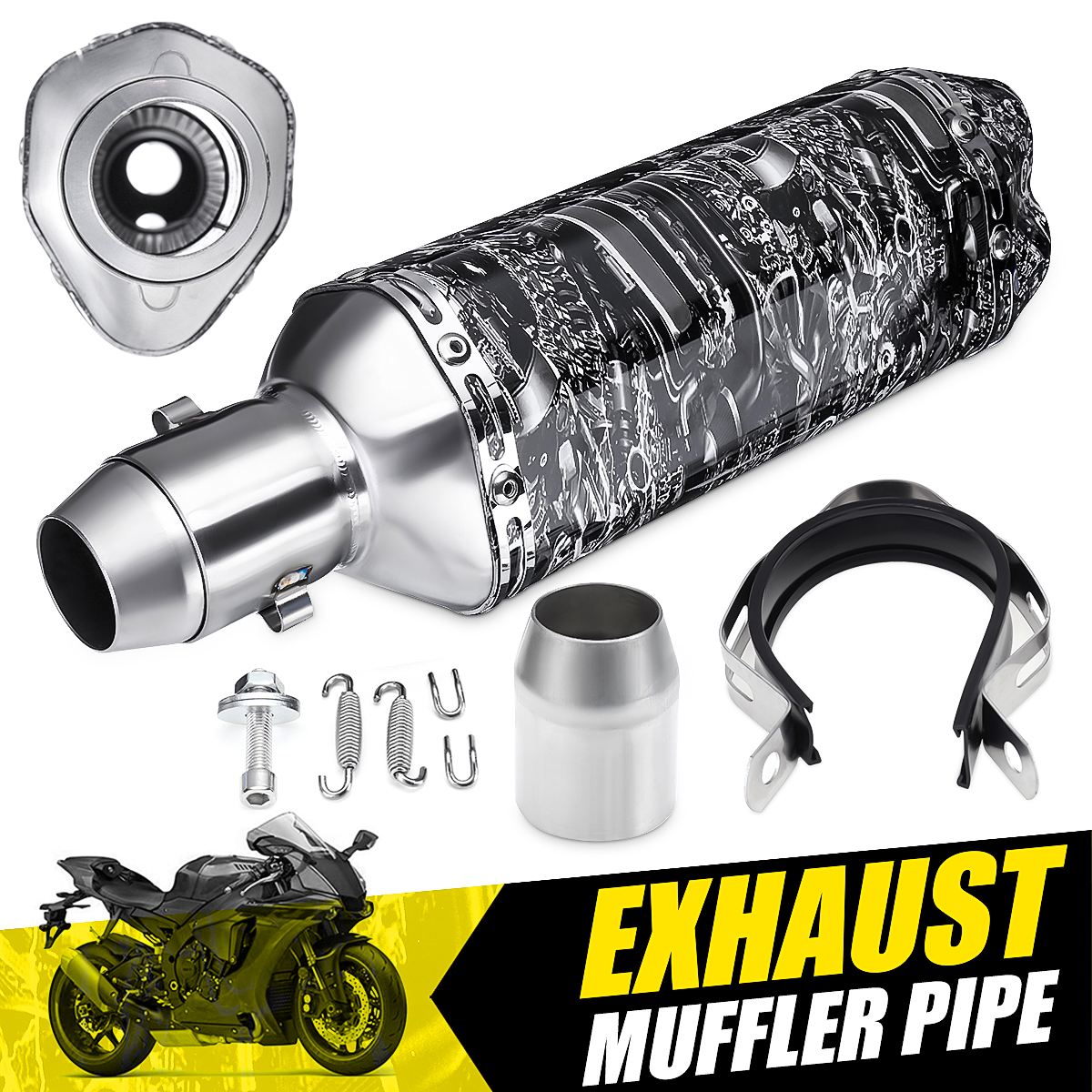 38-51mm-Motorcycle-Bike-Exhaust-Tip-Pipe-Trim-Muffler-Stainless-Steel-Tail-Tube-1613954