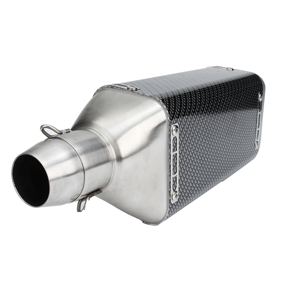 38-51mm-Motorcycle-Carbon-Fiber-Exhaust-Muffler-Pipe-Rhombus-Metal-Universal-1280656