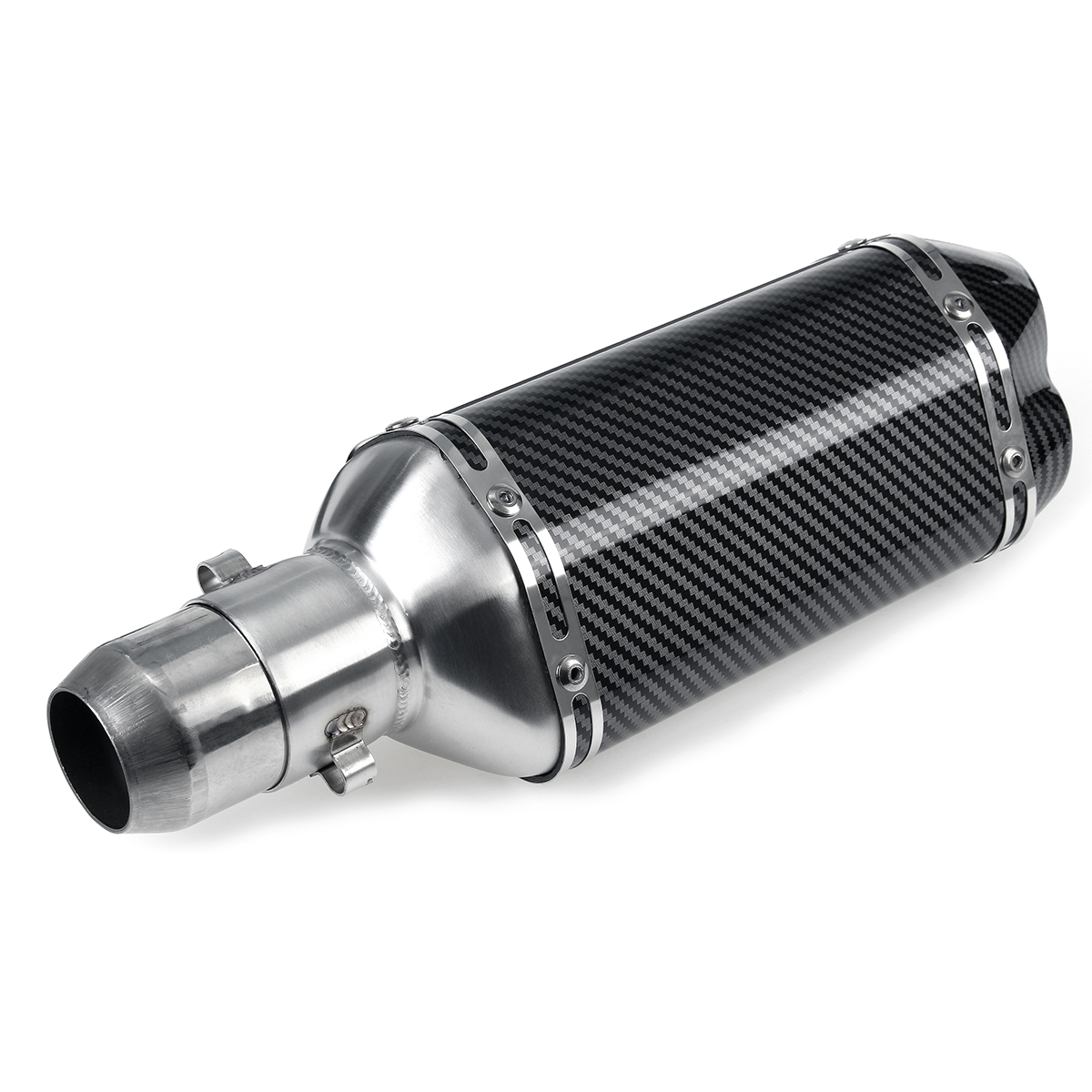 38-51mm-Motorcycle-Double-Outlet-Exhaust-Tail-Pipe-Kit-300mm-Universal-1774303