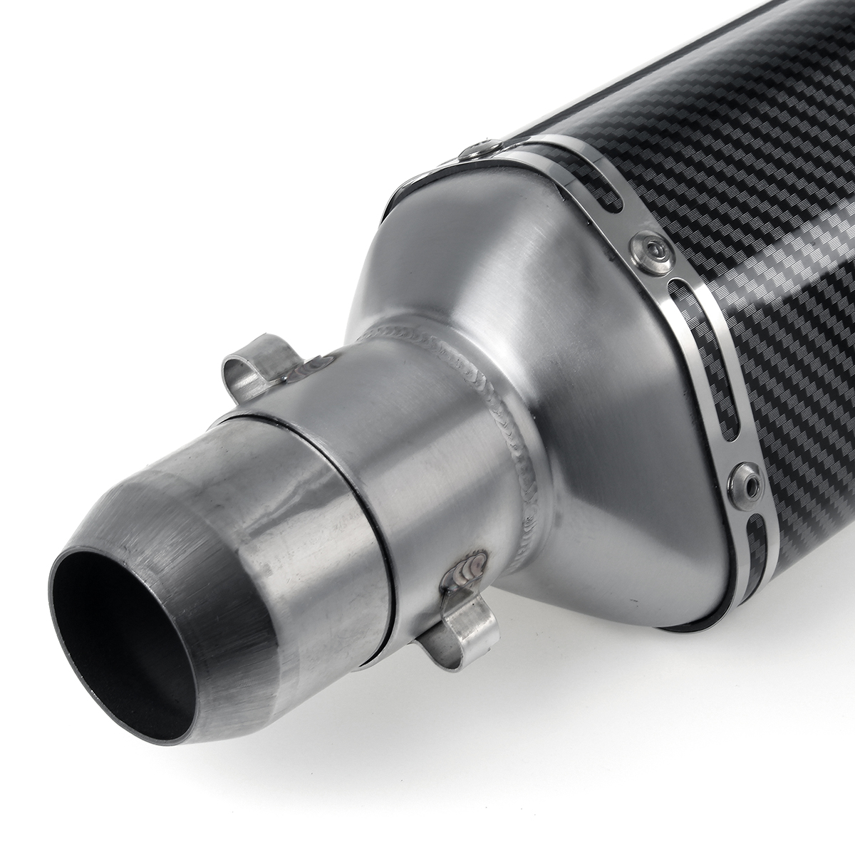 38-51mm-Motorcycle-Double-Outlet-Exhaust-Tail-Pipe-Kit-300mm-Universal-1774303