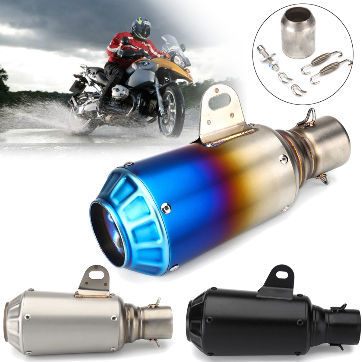 38-51mm-Motorcycle-Exhaust-Muffler-Pipe-Modified-Outlet-System-Stainless-Steel-Scooter-1280667