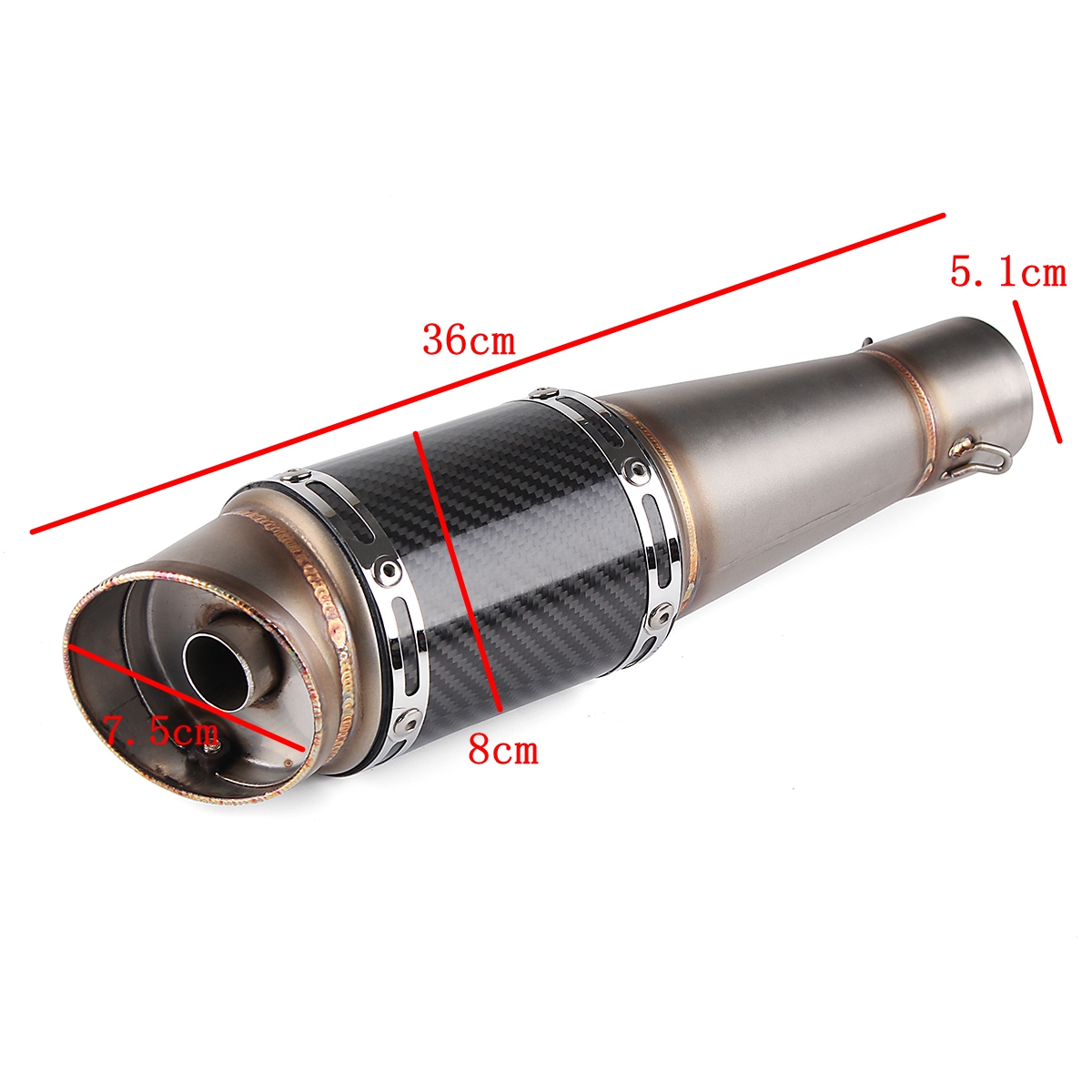 38-51mm-Motorcycle-Exhaust-Muffler-Pipe-Stainless-Steel-With-Silencer-BentStraight-Port-1315887