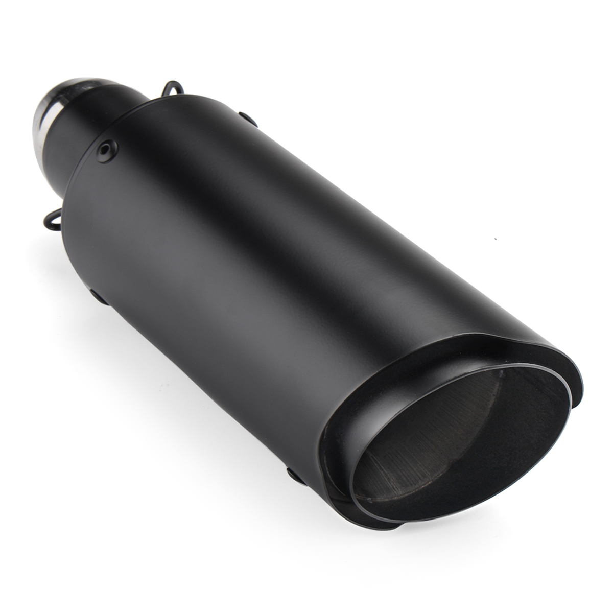 38-51mm-Motorcycle-Exhaust-Muffler-Pipe-Tips-Stainless-Steel-Black-1353070