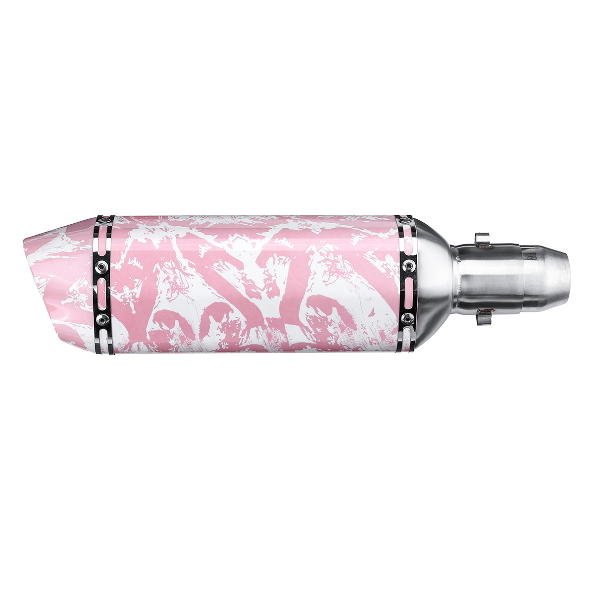 38-51mm-Short-Motorcycle-Exhaust-Muffler-Double-Outlet-Pipe-Universal-1613684