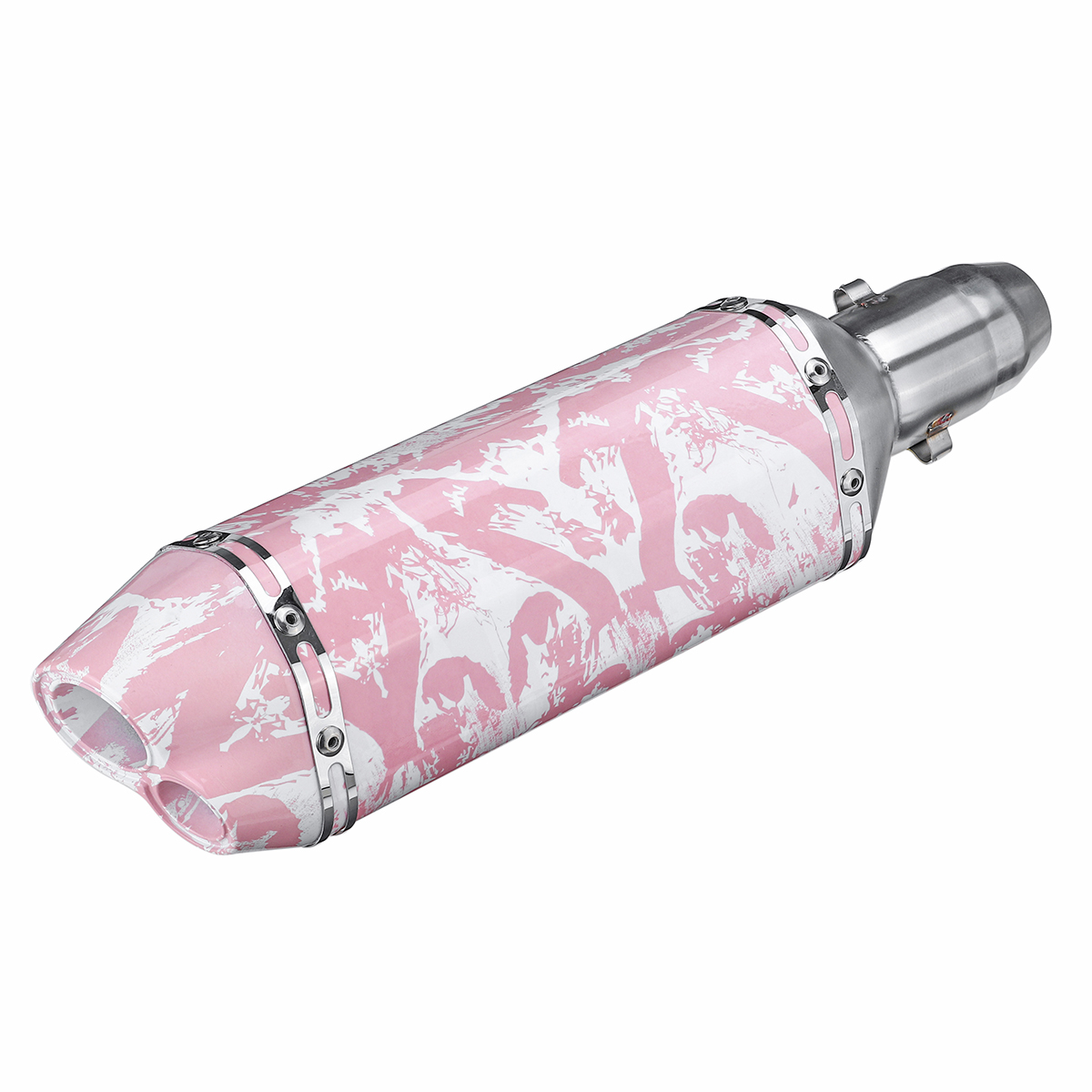 38-51mm-Short-Motorcycle-Exhaust-Muffler-Double-Outlet-Pipe-Universal-1613684