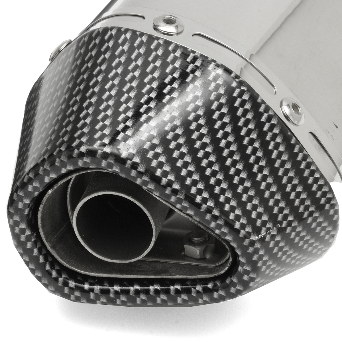 38-51mm-Stainless-Pipe-Muffler-Exhaust-w-Silencer--Motorcycle-Dirt-Street-Bike-1158606